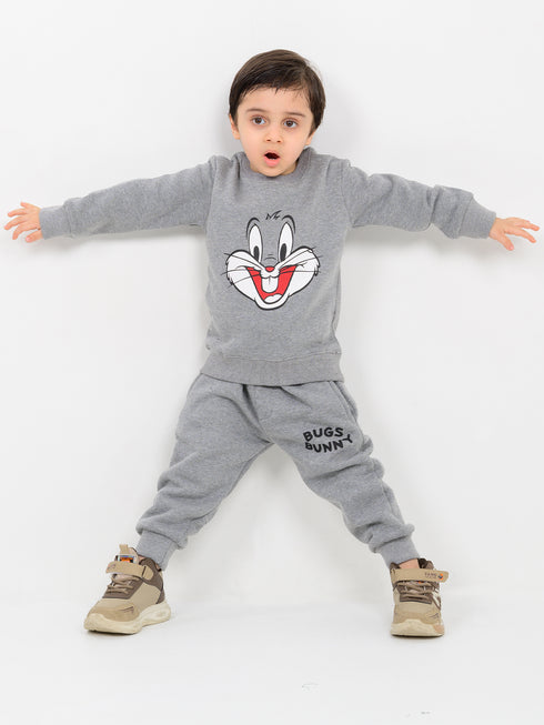 Bugs Bunny Themed Fleece Suit (Grey)